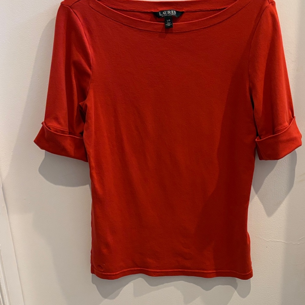 Ralph Lauren Women's Orange Top